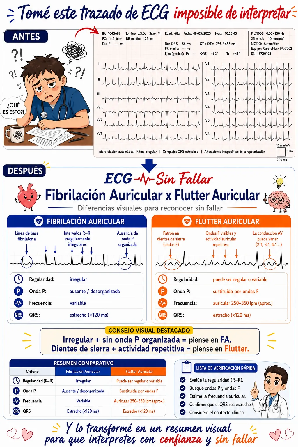 De traçado confuso para resumo visual — ECG Sem Travar